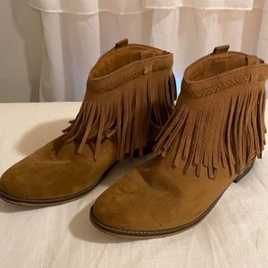 Target fringe ankle boots